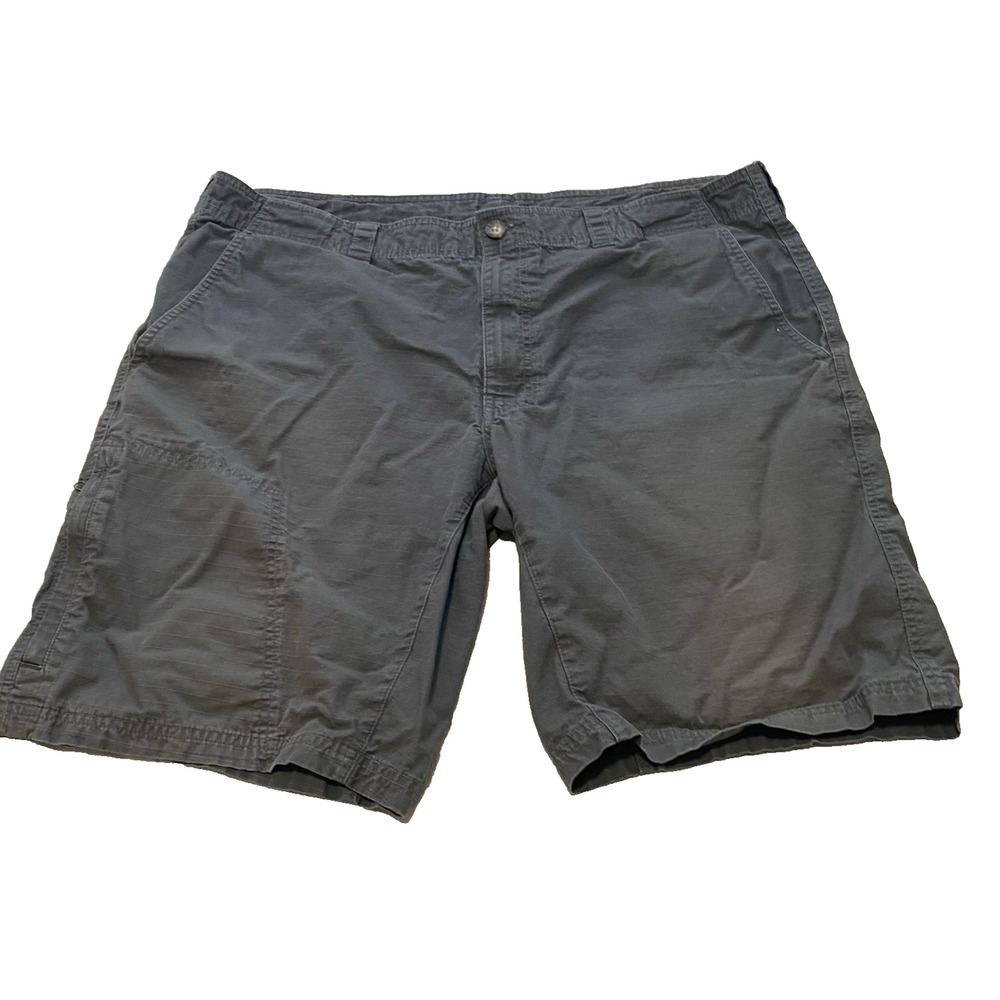 Columbia Mens Grey Canvas Cargo Hiking Shorts Size 40W 11L Athleisure Gorpcore